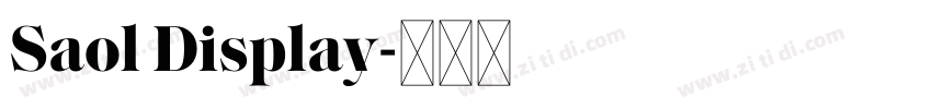 Saol Display字体转换